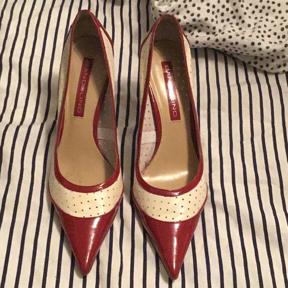 Zara Shoes - Red and white heels